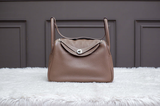 LIKE NEW HERMES LINDY 30 ETOUPE STAMP Y