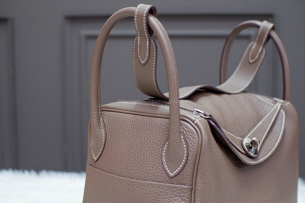 LIKE NEW HERMES LINDY 30 ETOUPE STAMP Y