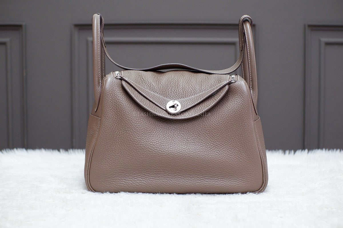 LIKE NEW HERMES LINDY 30 ETOUPE STAMP Y