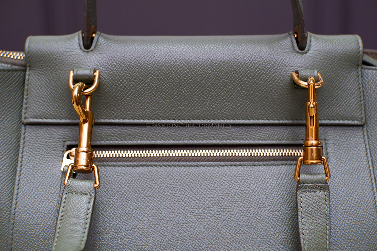 PRE-OWNED CELINE MICRO BELT BAG ARMY GREEN