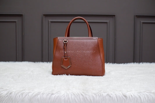 PRE-OWNED FENDI PETITE 2JOURS BROWN