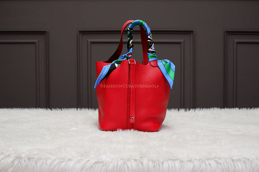 (PRE-OWNED) HERMES PICOTIN 22 RED