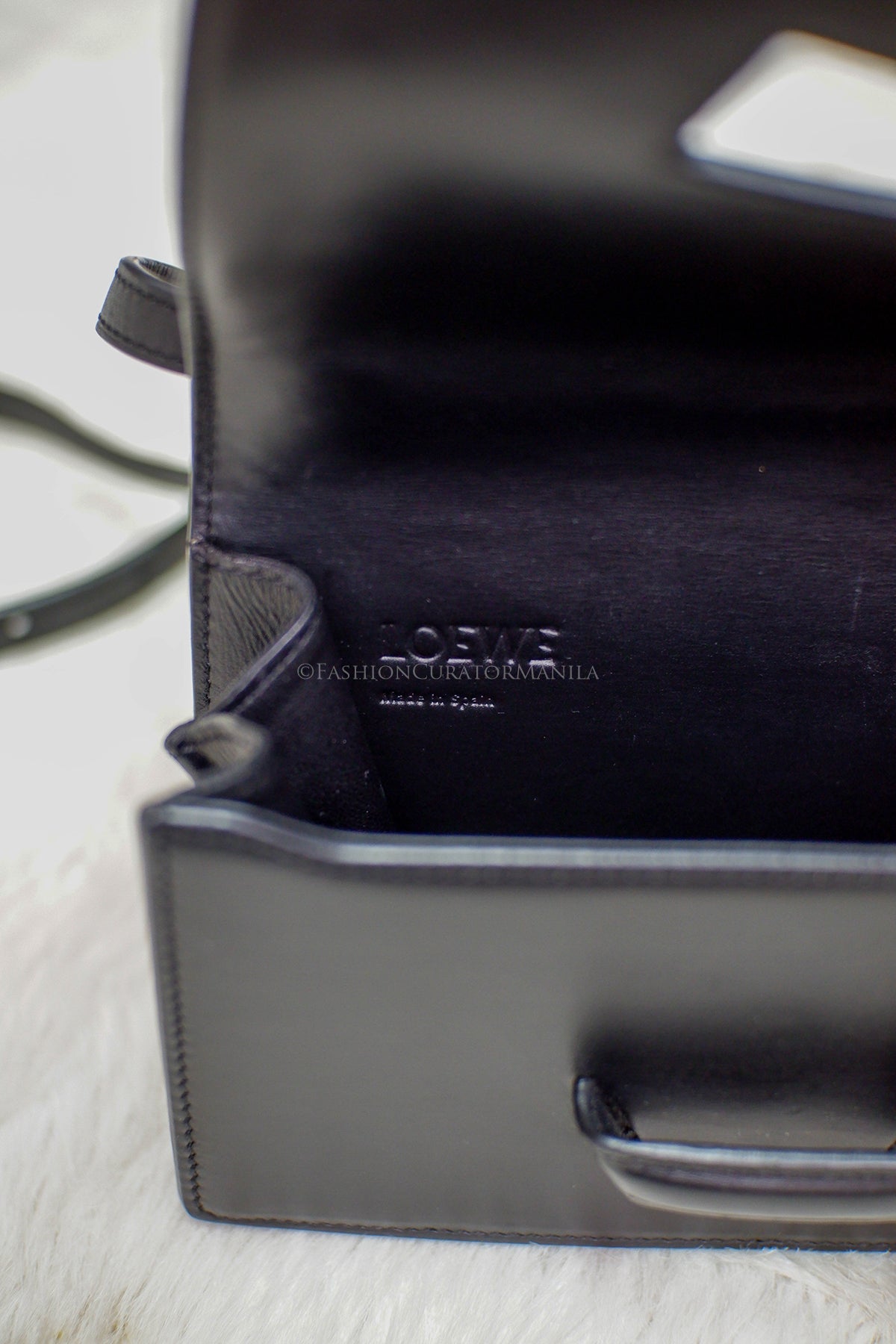 PRE-OWNED LOEWE SMALL BARCELONA SLING BLACK