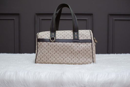 PRE-OWNED LOUIS VUITTON JOSEPHINE MONOGRAM CANVAS GREY NAVY