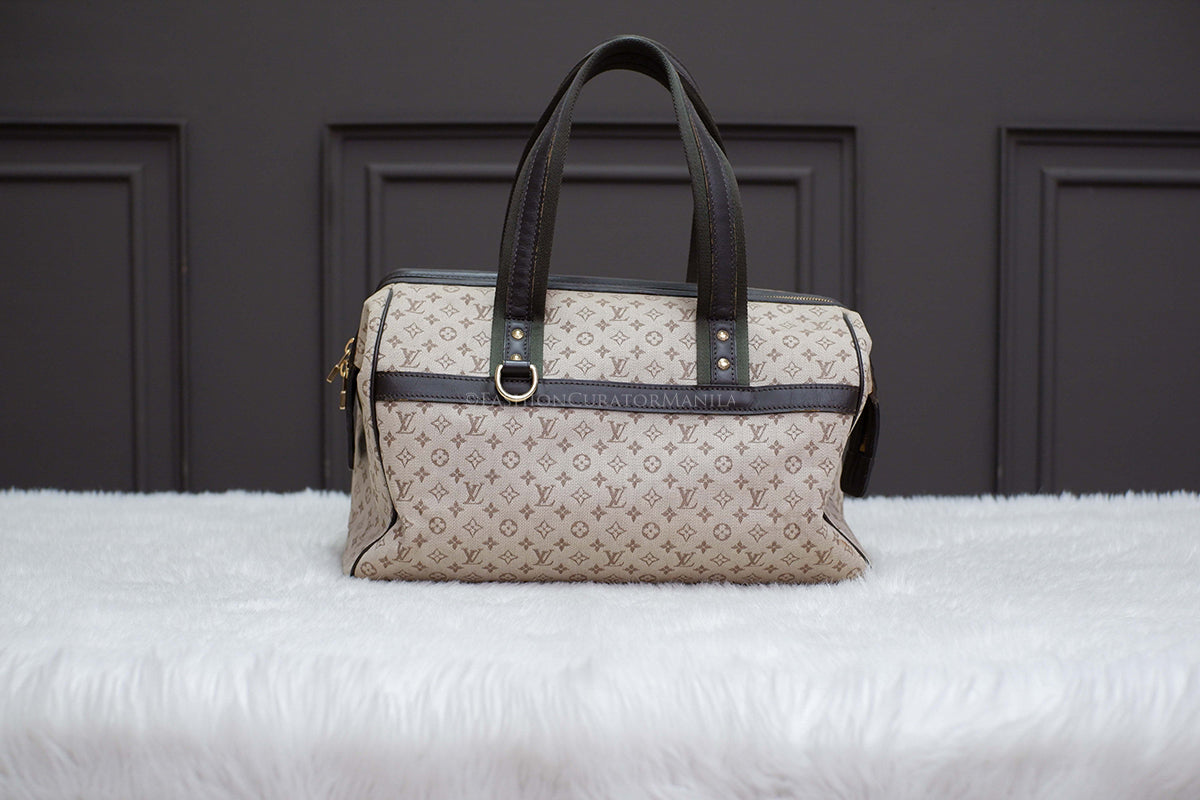 PRE-OWNED LOUIS VUITTON JOSEPHINE MONOGRAM CANVAS GREY NAVY