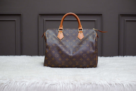 PRE-OWNED LOUIS VUITTON SPEEDY 30 REVERSE MONOGRAM TOPHANDLE