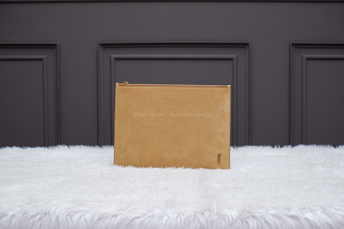 UNUSED YSL CLUTCH BEIGE