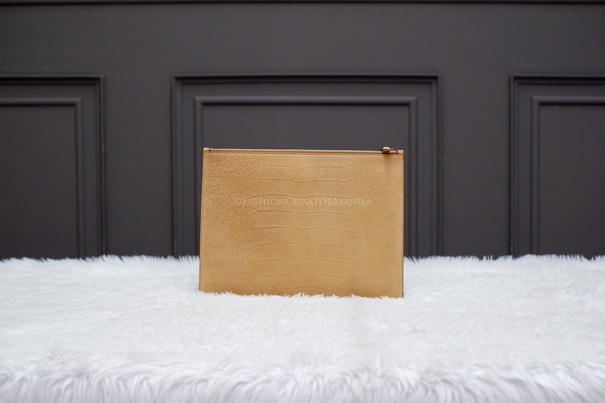 UNUSED YSL CLUTCH BEIGE