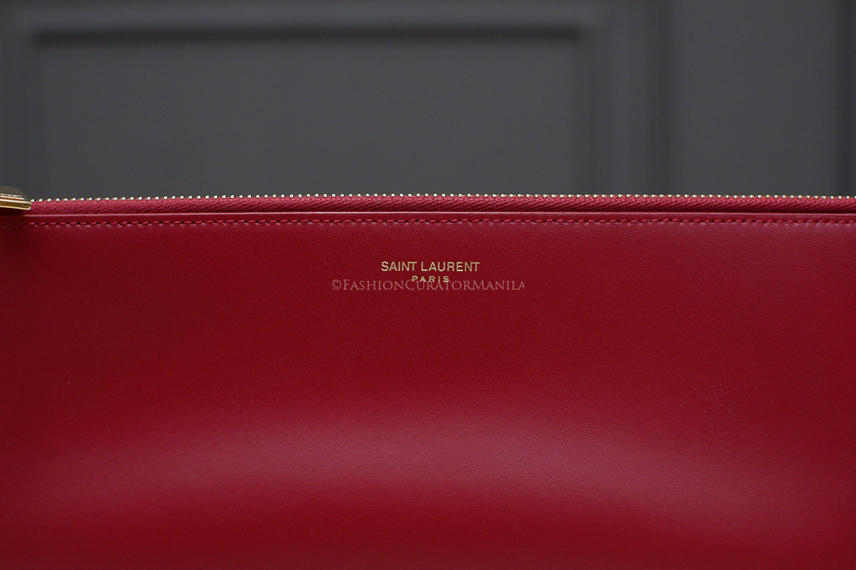 UNUSED YSL CLUTCH RED